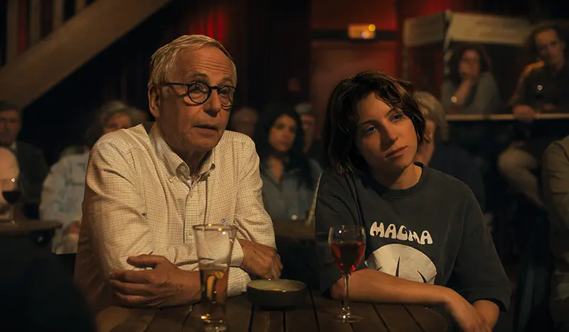 Scène de travail en classe autour du film